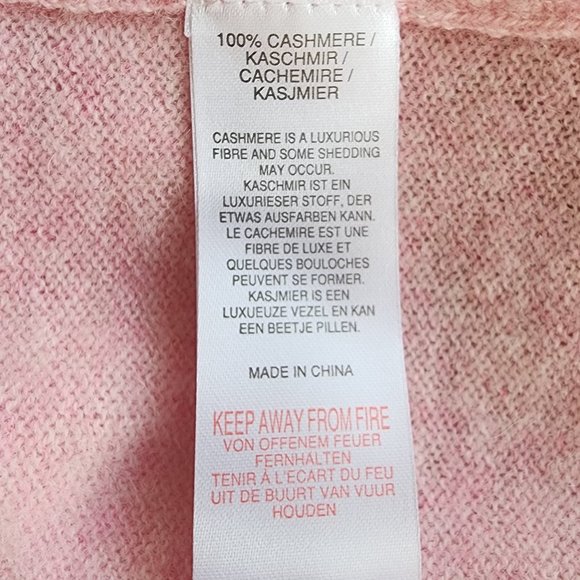 Scott & Scott London Womens Sweater Pink Trim Soft Ruffle 100% Cashmere Size M - Picture 12 of 12